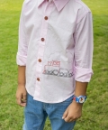 Chuk Chuk Embroidered Formal Shirt - Light Pink