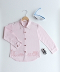 Traffic Embroidered Formal Shirt - Light Pink