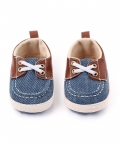 Blue Brown Slip On Shoes