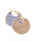 New Born Cotton Reversible Bib Set Very Berry