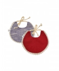 New Born Cotton Reversible Bib Set Very Berry