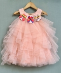 Soft Net Tulle Dress with Owls