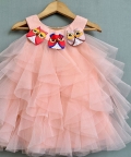 Soft Net Tulle Dress with Owls