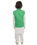 Green Regular Cut Nehru Jacket