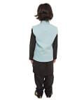Sky Blue Side Cut Nehru Jacket 