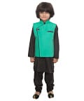 Bottle Green Side Cut Nehru Jacket
