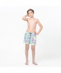 Neon Limes And Leaves Fun In The Sun Shorts