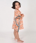 No Drama Llama Orange Kaftans For Girls