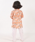 No Drama Llama Unisex Orange Kurta