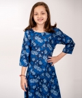 Midnight Blue Dhoti Jumpsuit Kids