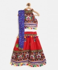 Mirror Work Chaniya Choli -Red