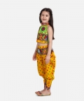 Halter Neck Choli With Dhoti-Yellow
