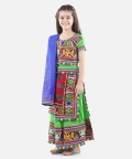 Double Panel Cotton Chaniya Choli-Green