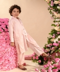 Eshgham-Vegan Silk Pink Kurta & Trouser Set 