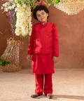 Kian -Embroidered Organic Cotton Dobby Nehru Jacket