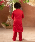 Kian -Embroidered Organic Cotton Dobby Nehru Jacket