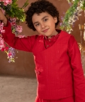 Kian -Embroidered Organic Cotton Dobby Nehru Jacket