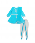 Ocean Blue Peplum With Dhoti Pants