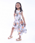 Orange and Dragonfly Printed Dress