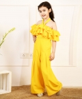 Off Shoulder Half Sleeve Solid Full Length Jumpsuit