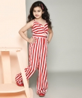 Off Shoulder Sleeve Less Printed Full Length Jumpsuit