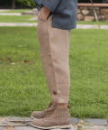 Elysion Clay-Brown Linen Pants