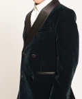One Friday Kids Boys Green Velvet 2 Piece Suit For Kids Boys