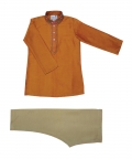 Orange Embroidered Kurta