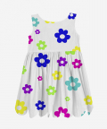 Peakaboo Dress Multi-Colour Flowers