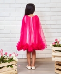 Hotpink Pompom Flared Dress