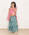 Hello Kitty Floral Printed Lehenga
