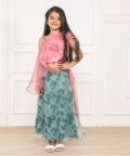 Hello Kitty Floral Printed Lehenga