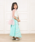 Kiddie Corsetstyle Aqua Ghagra Choli
