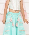 Kiddie Corsetstyle Aqua Ghagra Choli