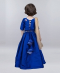 Royal Blue Ghaghra Choli With Gold