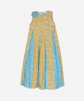 Pixie Dixie Dress Checkered Drops With Printed Pleats
