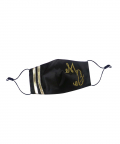 Personalised Black Mask With Leather Applique For Adult
