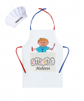 Personalised Little Artist Apron And Cap Set