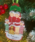 Personalized Family Tree Ornament (Family Of 4) With A Pet