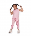 Planet First Slogan Vest with matching Reef Printed Leggings