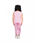 Planet First Slogan Vest with matching Reef Printed Leggings