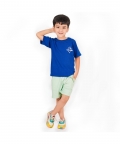 Planet First Unisex Shorts, Aqua Blue