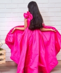 Pink Silk Ruffled Gown