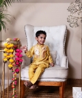 Yellow Silk Kurta Set