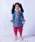 Blue Ambi Print Kurta Set