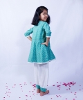  Green Angrakha Kurta Set