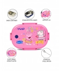 Pink Color Peppa Pig Theme Kids Lunch Box Happy Bite 750Ml