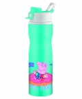 Green Color Peppa Pig Kids Water Bottle Tuktuk  -750 Ml