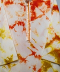 Tie&Dye Kurta With Orange Lace And Off White Pant