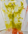 Tie&Dye Kurta With Pearl Button And Off White Pant